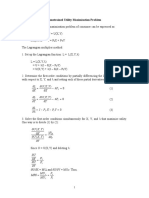 Constrained Maximisation Problem