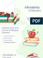 Affordability of Education