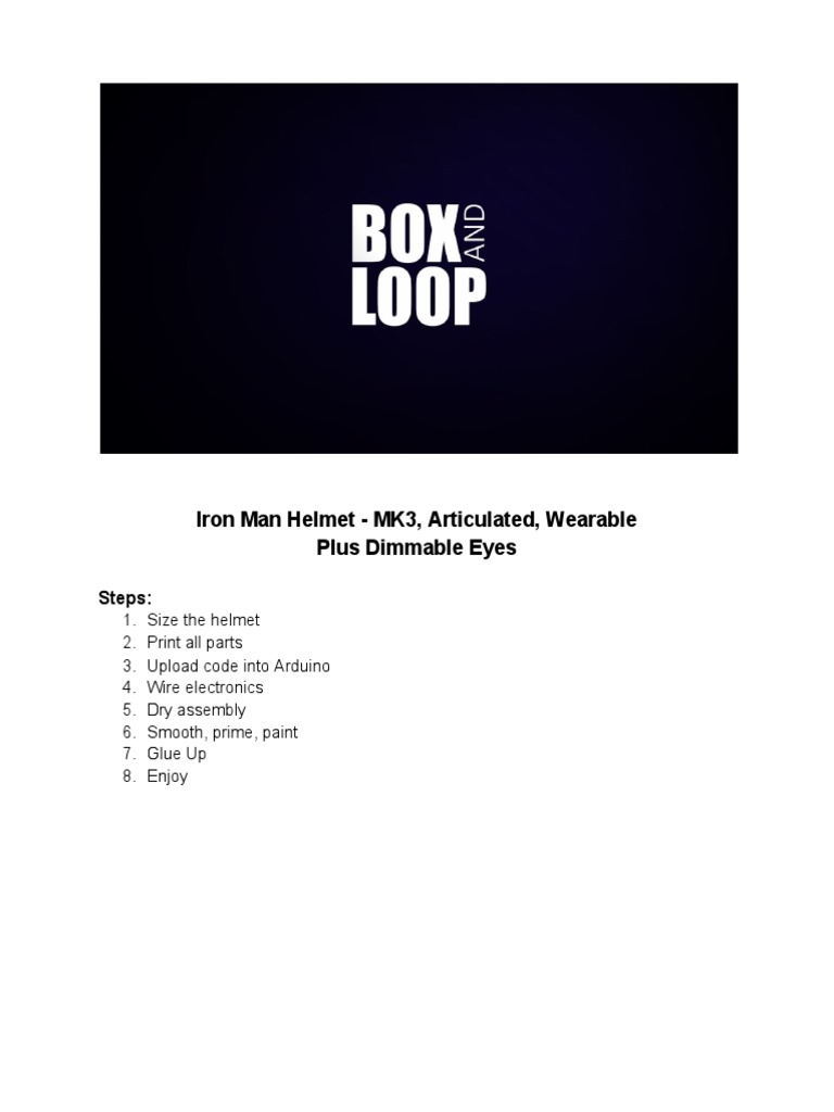 Iron Man Instructions With Eyes | PDF | Arduino | Equipment