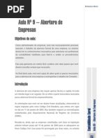 aula abertura empresas