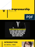 Entrepreneurship: by Dr. Revita L. Thios
