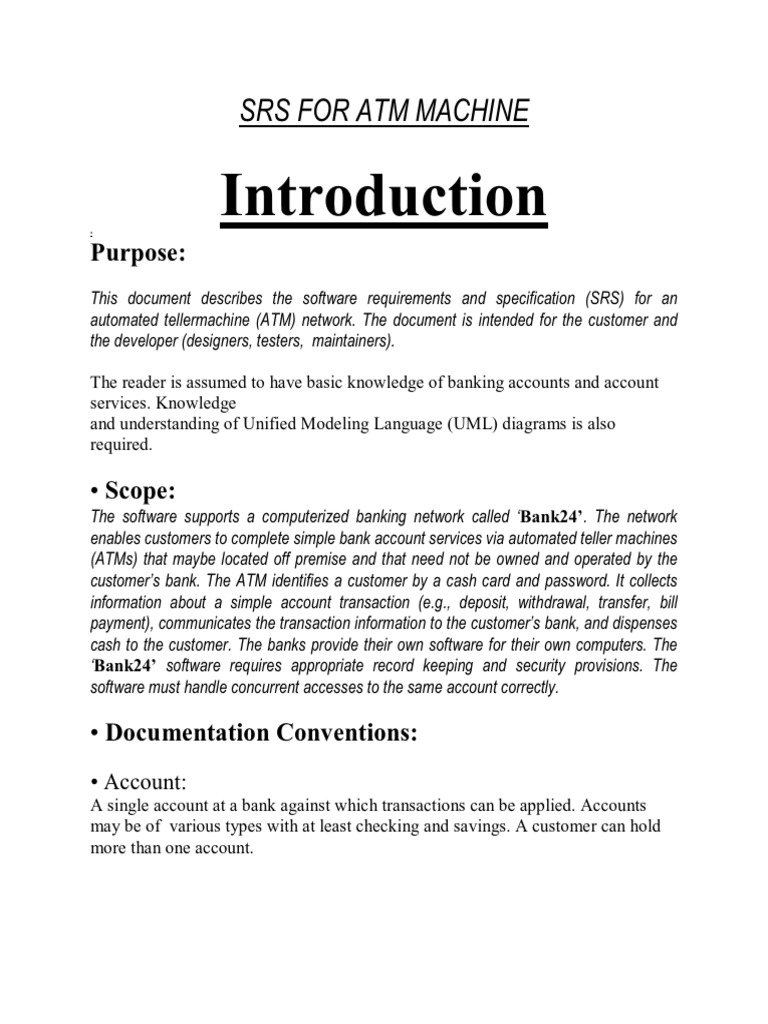 Mini Project On Atm Machine | PDF | Automated Teller Machine | Personal ...