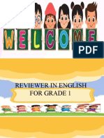 Grade 1 English vocabulary and grammar review