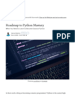 Roadmap To Python Mastery. What You Need To Learn To Become Good - by Samuel Martins - Level Up Coding