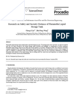 Research On Safety and Security Distance of Flammable Liquid Storage Tank