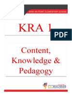 Content, Knowledge & Pedagogy: Raw-An Point Elementary School