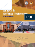 M.Tech in Defence Technology Syllabus & Guidelines 2021-2022