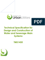 TMS143512 Technical Specification For Design and Construction of Water and Sewerage Main Systems