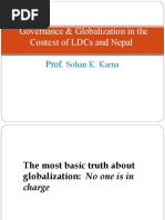 Governance & Globalization in The Context of Ldcs and Nepal: Prof