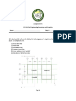 Assignment #1 CE 303 Civil Engineering Drawings and Graphics Name: - Reg. #