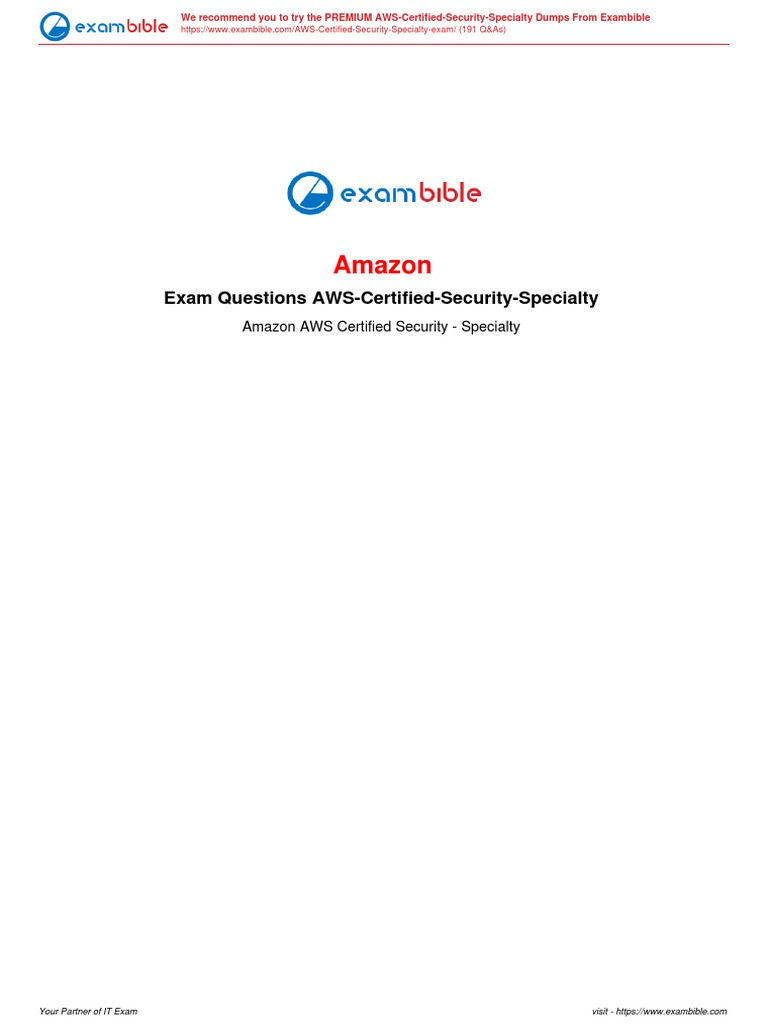Amazon: Exam Questions AWS-Certified-Security-Specialty | PDF | Http ...
