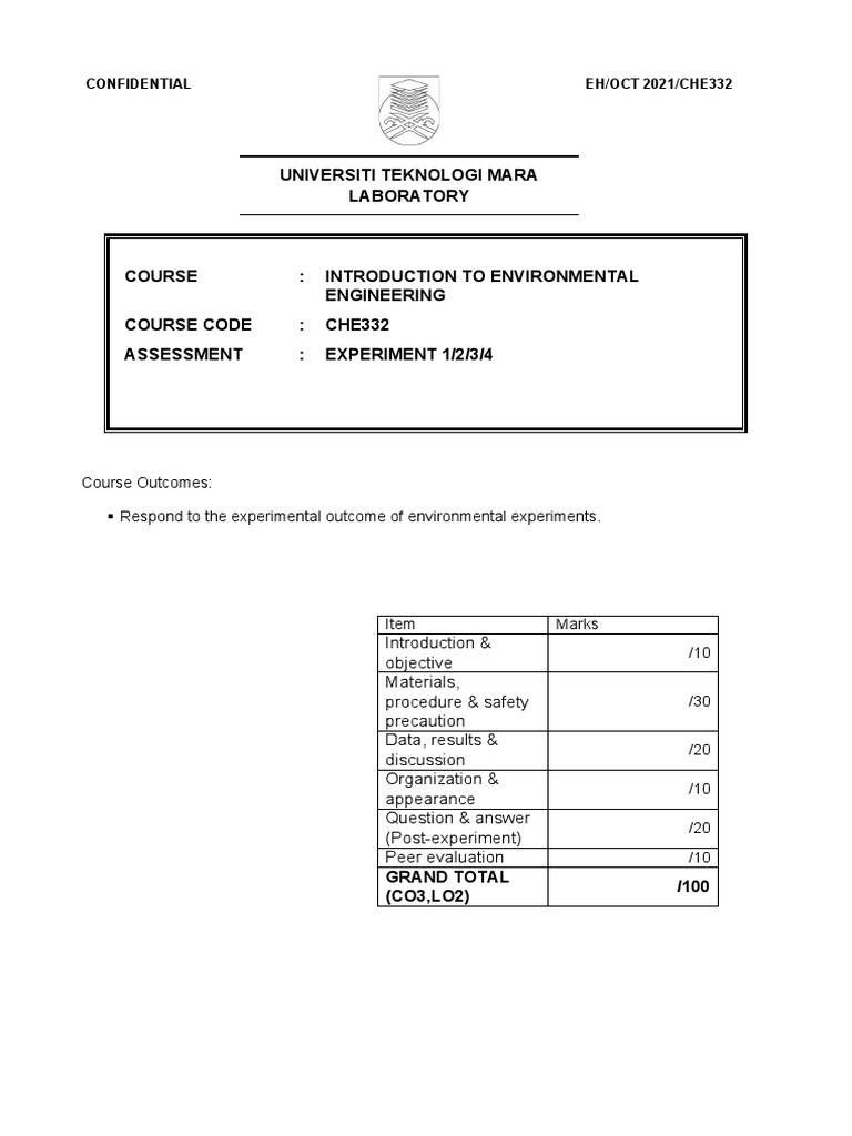 Soil Analysis Lab Report CHE332 PDF Soil Ph