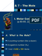 Ch. 3 & 7 - The Mole: I. Molar Conversions (p.80-85, 221-226)