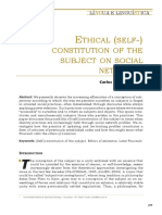 Ethical (Self-)Constitution of the Subject on Social Networks (Todas as Letras, 2016)