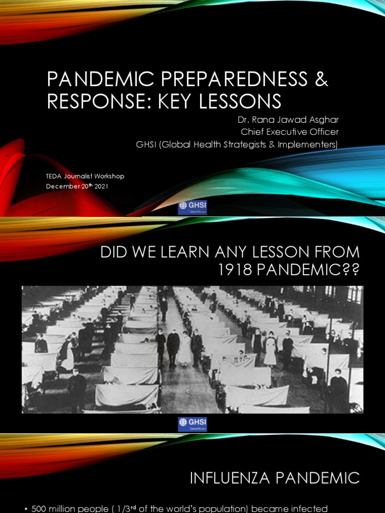 Pandemic Preparedness Response Key Lessons Pdf Pandemic Health