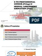 ROUTE TO P.Eng & PROFESSIONAL ASSESSMENT EXAMINATION (PAE)