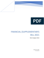 Financial (Supplementary) BILL 2021: Mini Budget 2022