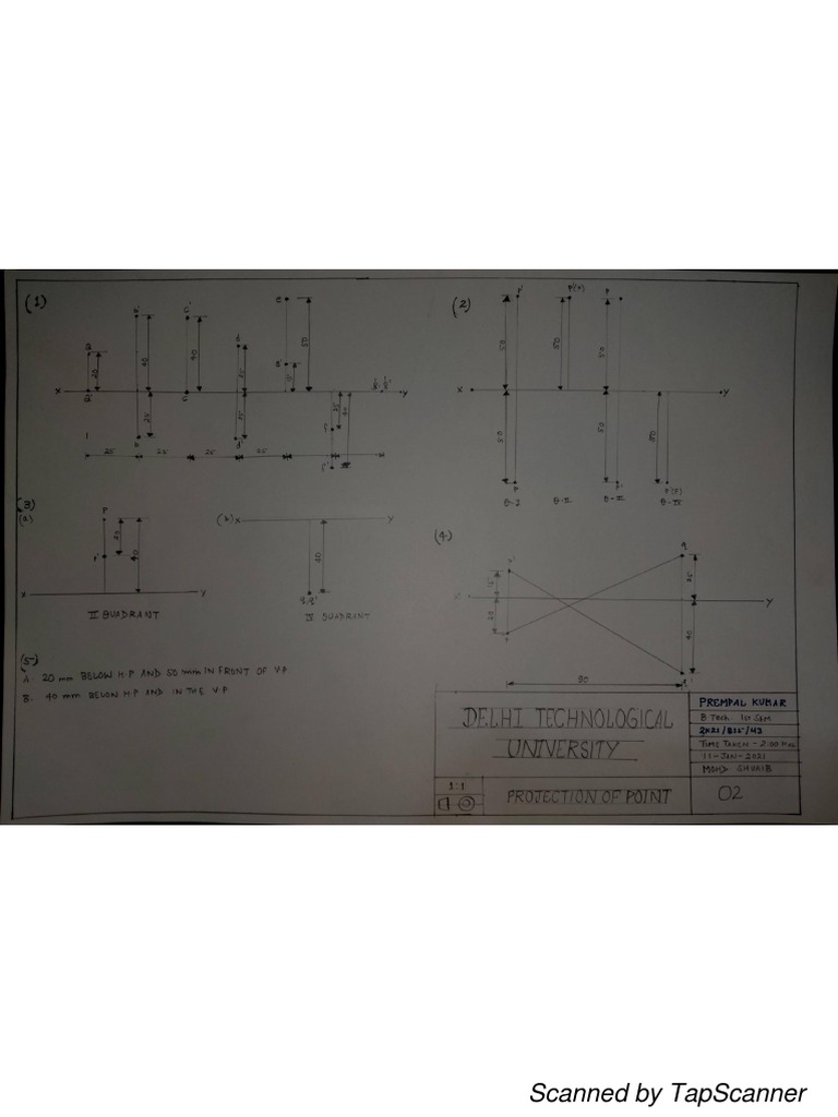 Engineering Graphics Sheet No.2 | PDF