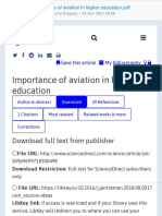 Importance of Aviation in Higher Education