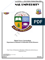 National University: Third Year Curriculum