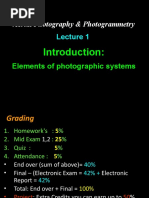 Lecture 1 - Photogrammetry Introduction