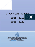 Bi-Annual Report 2018 - 2019 2019 - 2020: Institute For Youth and Development (Iyd)