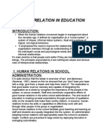 Human Relation in Education