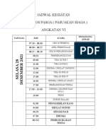 Jadwal Kegiatan Basis Kaos Pasga