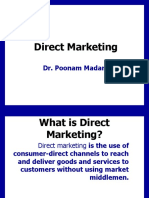 Direct Marketing: Dr. Poonam Madan
