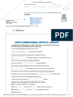 First Conditional With If and Unless Worksheet