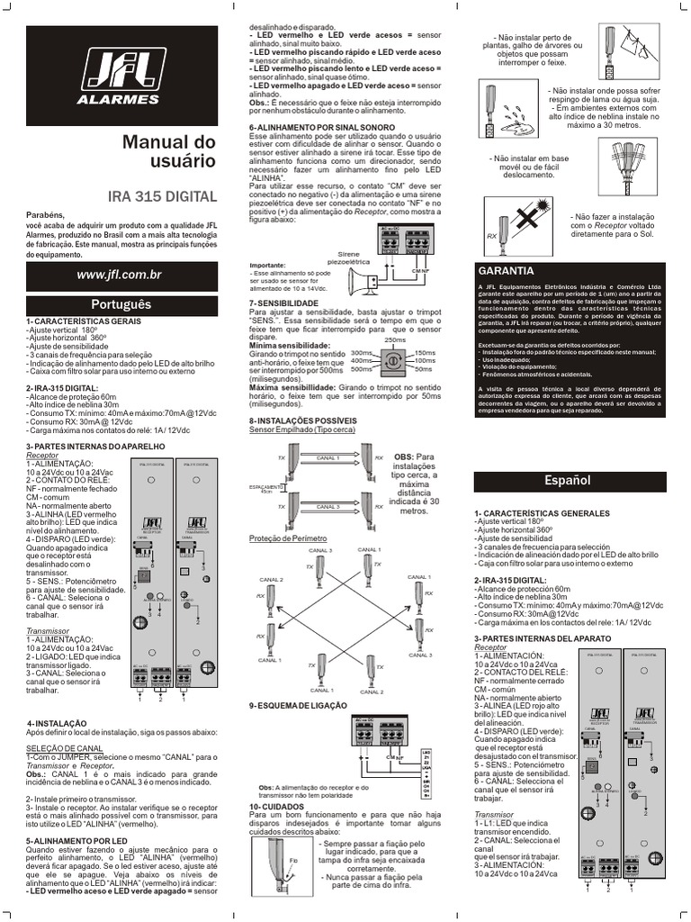 JFL Esp Download Ativos Manual Ira 315 Digital PDF Diodo emissor de