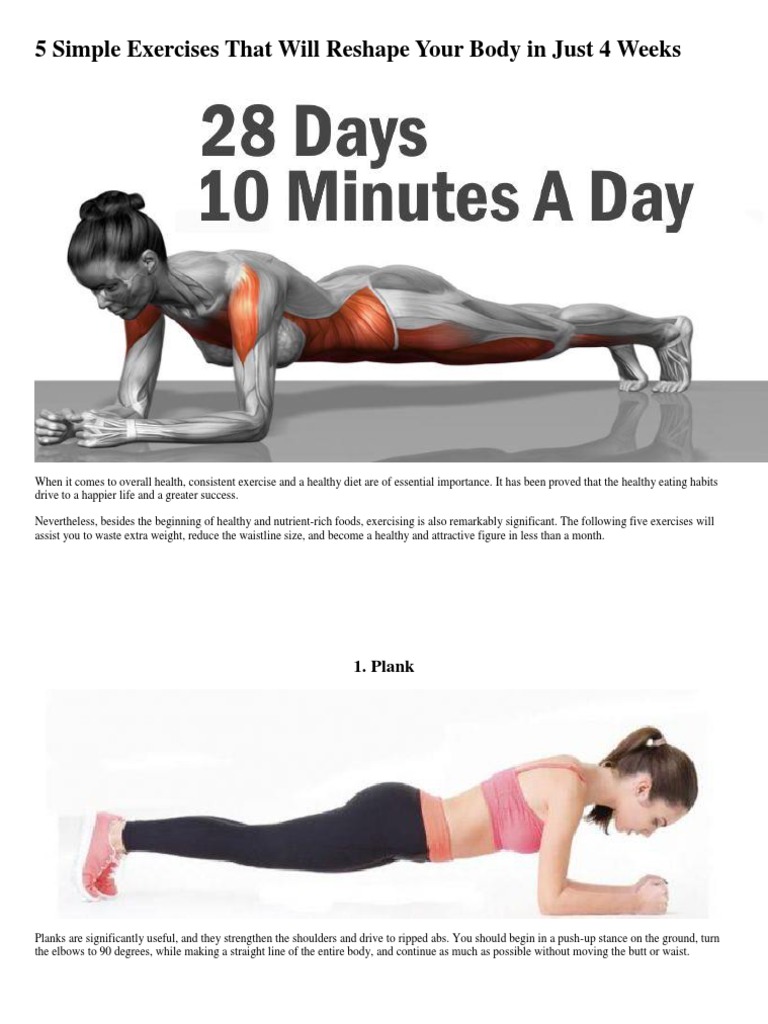 5 Exercises to Transform Your Body | PDF | Human Anatomy | Management ...