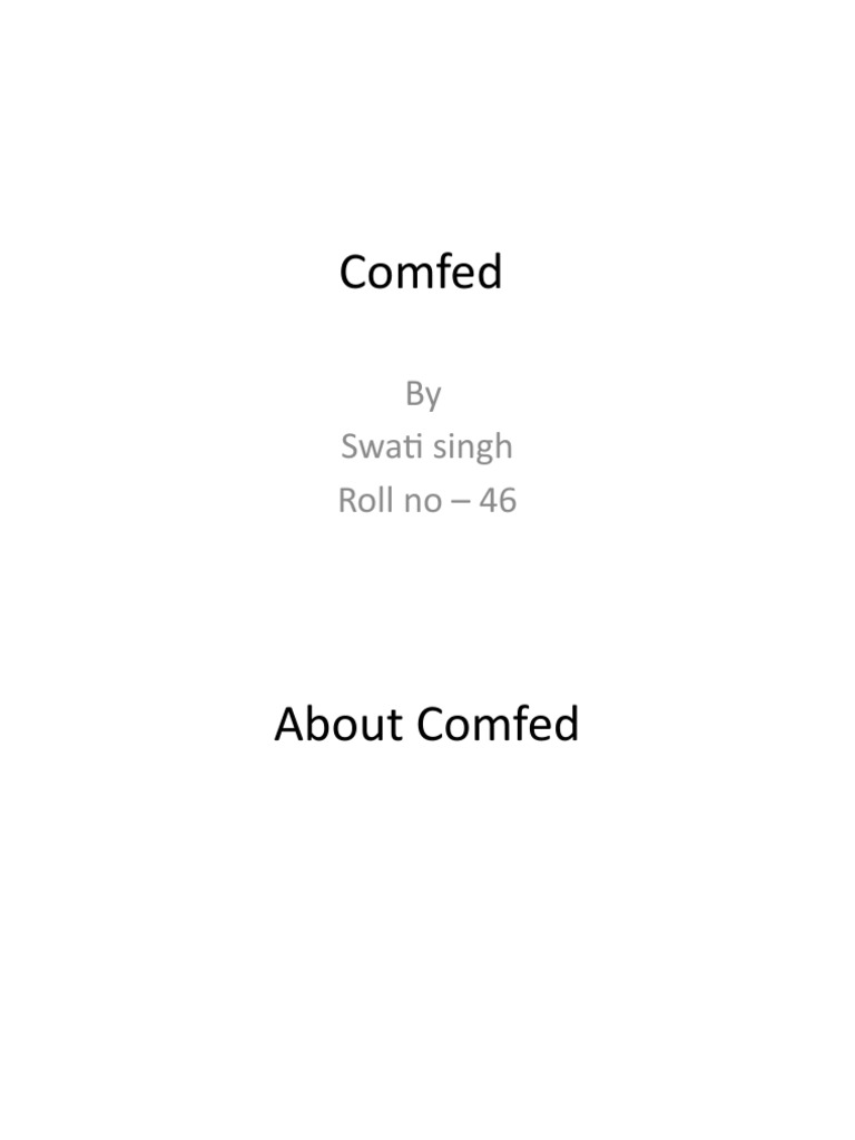 Comfed: Insights into Dairy Sector | PDF