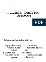 5. Analisis Individu Tanaman (Viii,Ix & x)