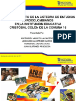 Fortalecimiento Catedra de Estudios Afrocolombianos IE Cristobal Colon