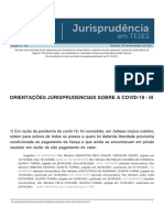 Jurisprudencia em Teses 180 - Orientacoes Jurisprudenciais Sobre A Covid-19 - III