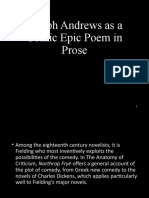 JA As A Comic Epic Poem in Prose