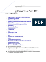 Exim Policy or Foreign Trade Policy 2009