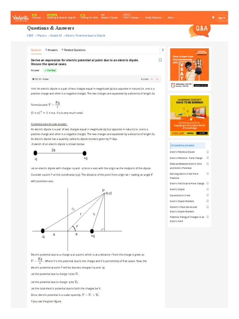 Questions & Answers V KQ R PDF Carbon Monoxide Electric Field