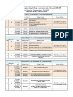 EndSem PracticalSchedule II&IIIYear Oddsem