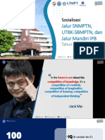 Sosialisasi Jalur SNMPTN, UTBK-SBMPTN, dan Jalur Mandiri IPB Tahun 2022