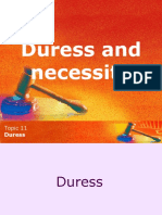 Duress and Necessity: Topic 11