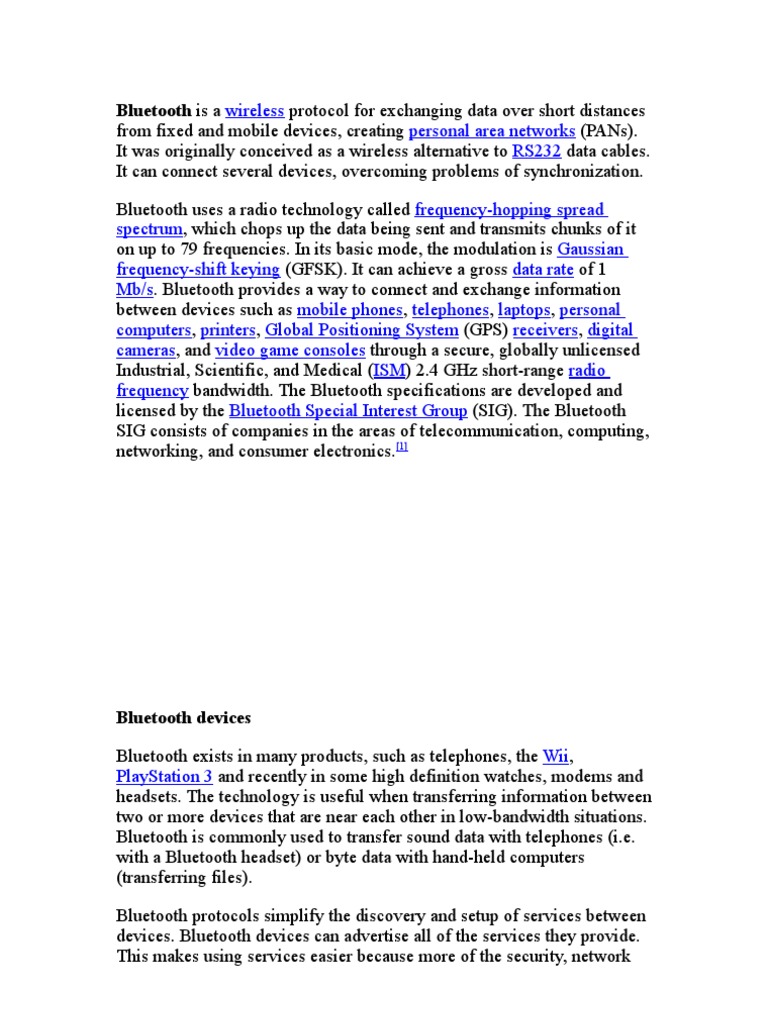 Understanding Bluetooth Technology Basics | PDF | Games & Activities ...
