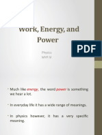 Work, Energy, and Power: Physics Myp Iv