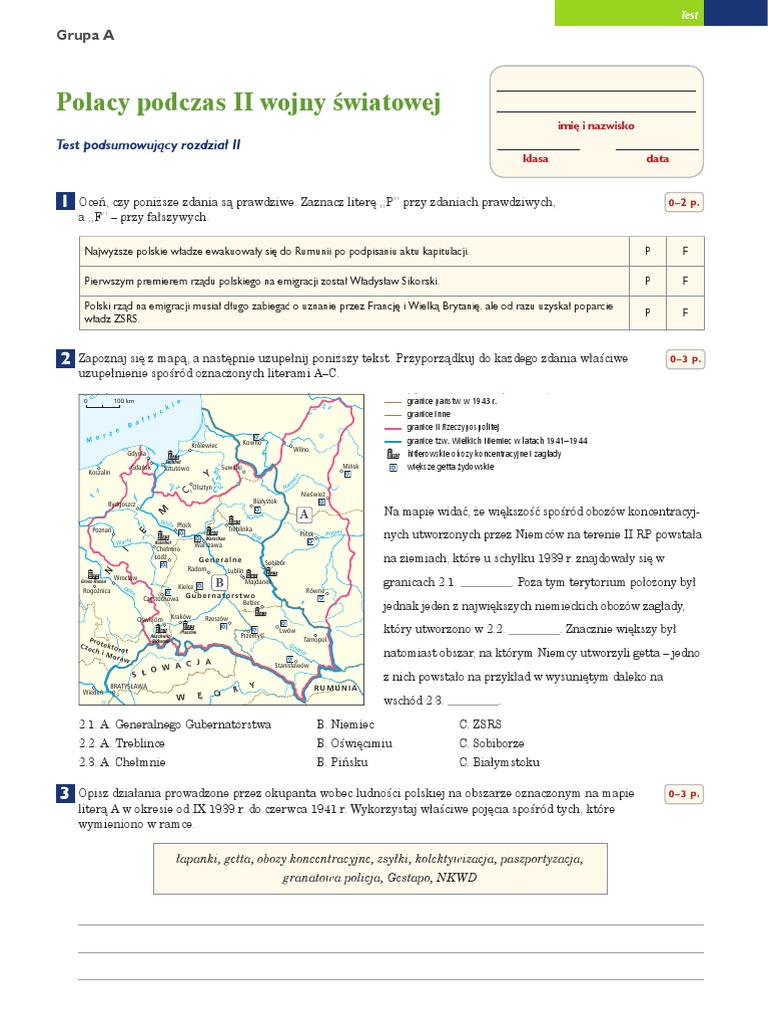 Polacy Podczas 2 Wojny światowej Quiz