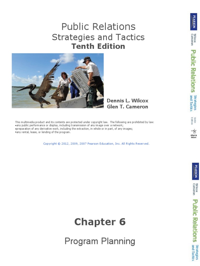 Public Relations: Strategies and Tactics | PDF | Strategic Planning | Psychological Concepts