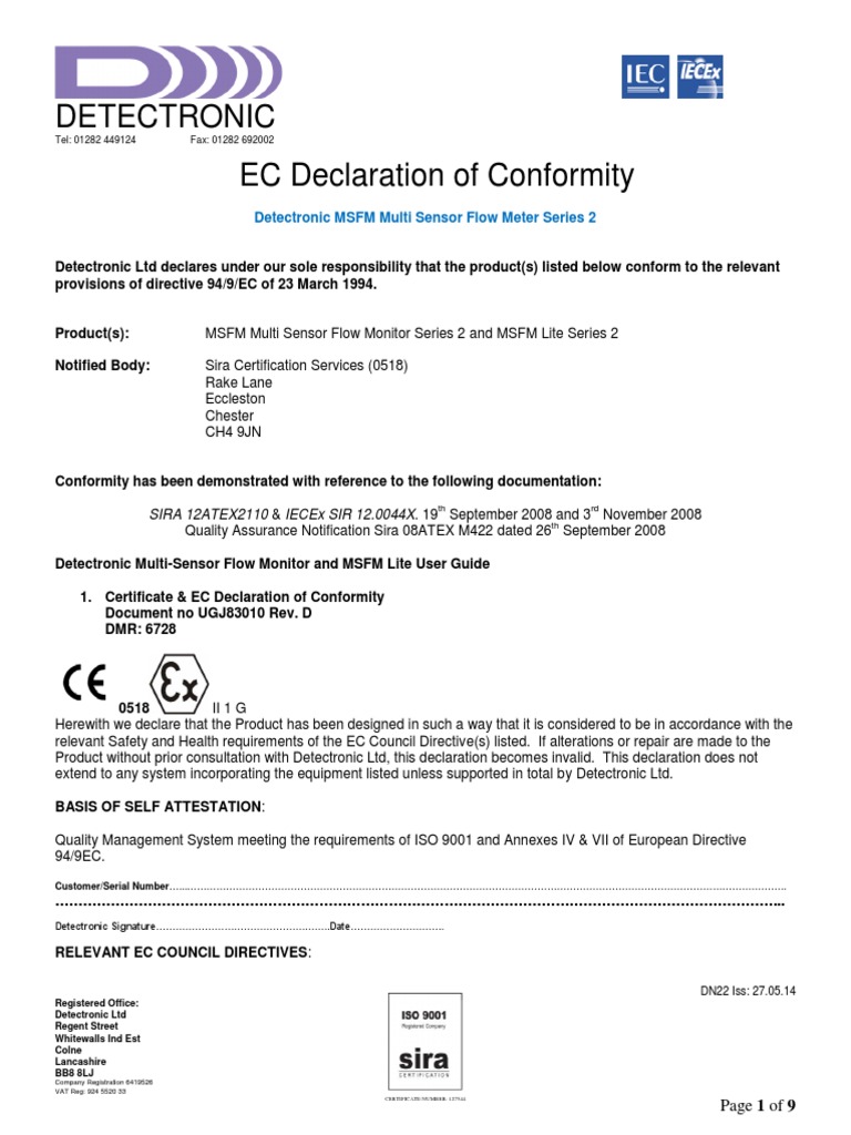 Detectronic - Ec-Declaration-Of-Conformity-22-Detectronic-Ec-D-Of-C-Ec ...