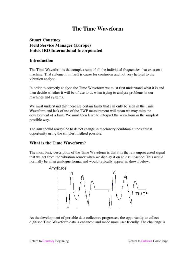 Understanding Time Waveform Analysis | PDF | Spectral Density | Amplitude
