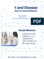 Health and Disease: As A Product of Social Behavior
