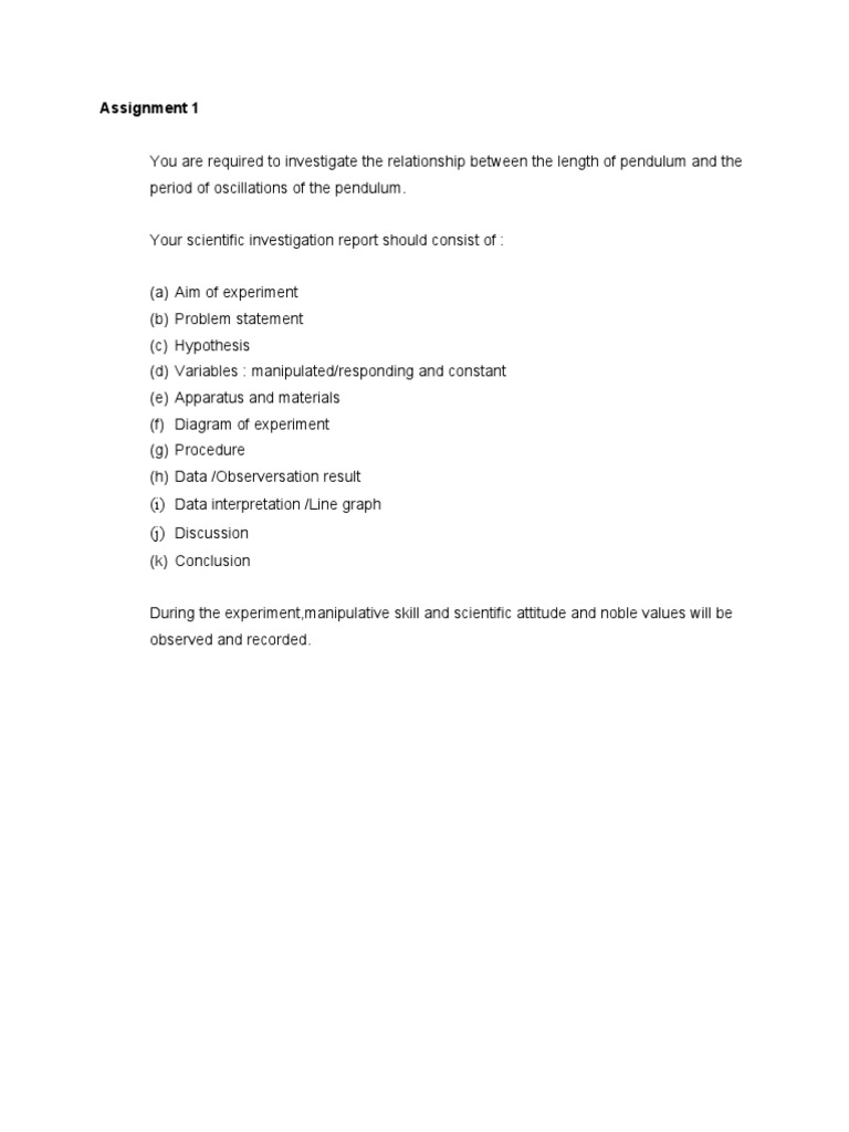 Pendulum Length vs. Oscillation Period | PDF | Pendulum | Experiment
